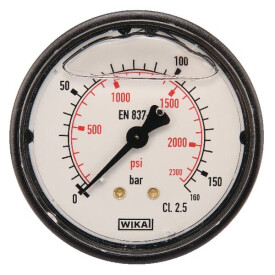 Manómetro diámetro 63 0-160 bar 1/4" trasero WIKA MA63160B04PLGF