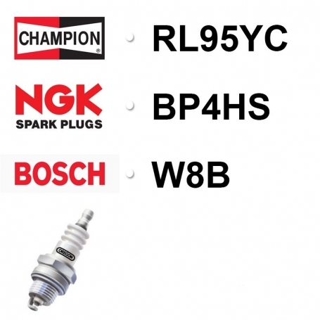 BOUGIE CHAMPION RL95YC - NGK BP4HS - BOSCH W8B