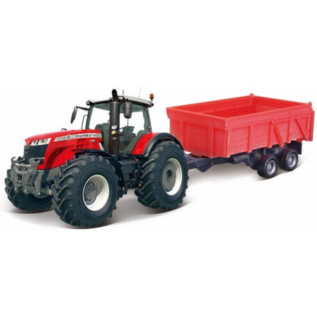 Tracteur miniature Massey Ferguson 8700 avec remorque basculante BBURAGO BB1831662