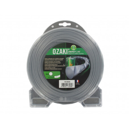 Coque fil nylon ondulé rond Diamètre 3mm OZAKI ENERGY LINE (56m)