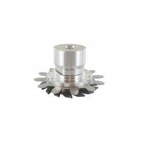 Tëte aluminium 16 dents diamètre 10cm et pare-pierre à rotation libre
