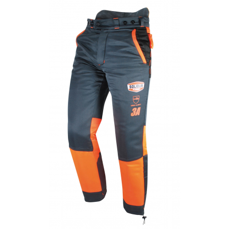 Pantalon de bûcheronnage multi-poches SOLIDUR Taille M (42/44) - Classe 3 - Norme CE EN381-5