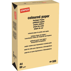 Papier A4 - 500 feuilles - jaune foncé STAPLES 600313ST