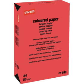 Papier A4 - 500 feuilles - rouge STAPLES 600315ST
