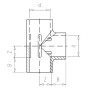 Raccord fileté en T VDL 7075122