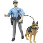 Figurine de policier avec chien BRUDER U62150