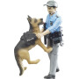 Figurine de policier avec chien BRUDER U62150