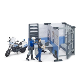 Poste de police avec moto de police miniature BRUDER U62732