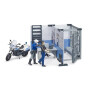 Poste de police avec moto de police miniature BRUDER U62732