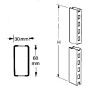 Poteau 1,4m blanc VIKA 57116141J