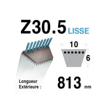COURROIE 10MM X 813MM - Z30.5