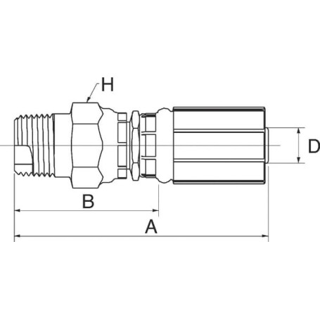 Raccord à sertir GATES 12G12MPX