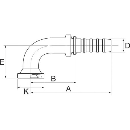 Raccord à sertir GATES 20GS20FL90S