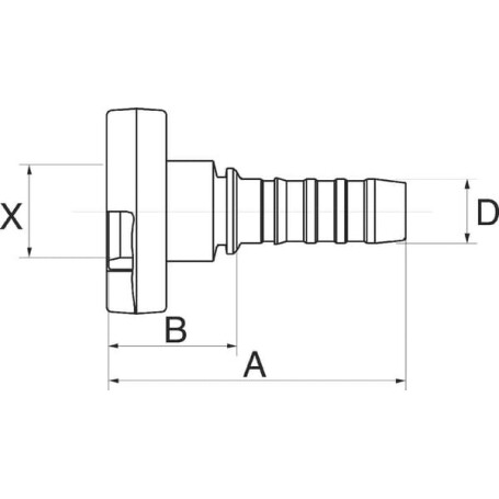 Raccord à sertir GATES 12GS27FPFL