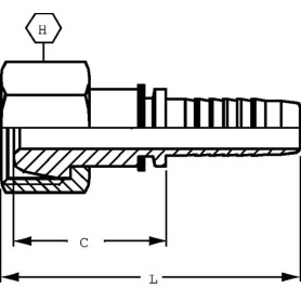 Raccord a sertir ALFAGOMMA PGF2545
