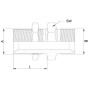 Raccord cloison BURNETT & HILLMAN VNBSE04