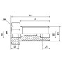 Raccord cloison UNIVERSEL CLSVAM20IM16