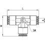 Raccord enfichable CAMOZZI 65403