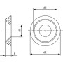 Rosette acier inoxydable A1 UNIVERSEL 8619008Z