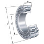 Roulement à rouleaux sphériques 60x110x28mm INA/FFAG 22212E1