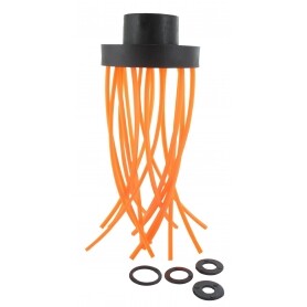 Tête plastique brosse 16 fils nylon, diamètre 80mm UNIVERSEL