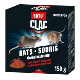 Souricide en grain au Difénacoum 150gr CLAC RDDIF60001