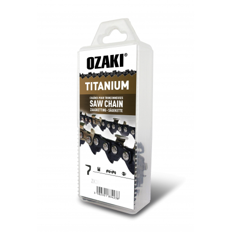 Chaîne semi carrée, 325" 050 (1,3mm) induction titane - 72 entraîneurs OZAKI ZK325SC50TI-E72