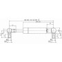 Vérin à gaz L499-100N STABILUS CA052590
