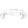 Vérin à gaz L499-350N STABILUS CA154121