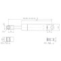 Vérin à gaz L502-1700N STABILUS CA2049LG