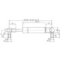 Vérin à gaz L750-900N STABILUS CA9412UU