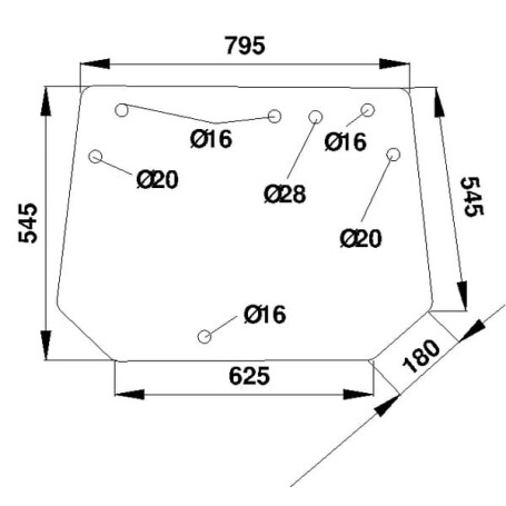 Lunette arrière UNIVERSEL 205812051010N