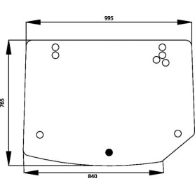Vitre arrière CARRARO 6000106476N