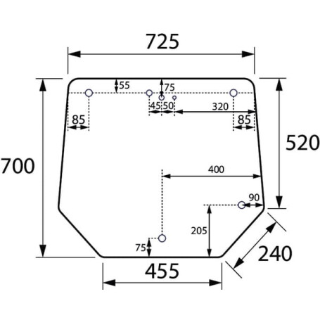 Vitre arrière MASSEY FERGUSON VA374757