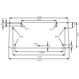 Lunette arrière UNIVERSEL D9018