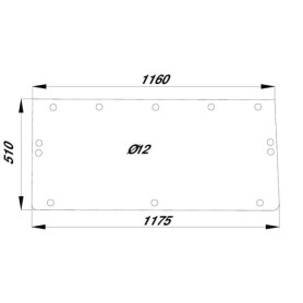Vitre arrière inférieure UNIVERSEL D8508