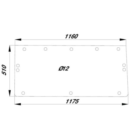 Vitre arrière inférieure UNIVERSEL D8508