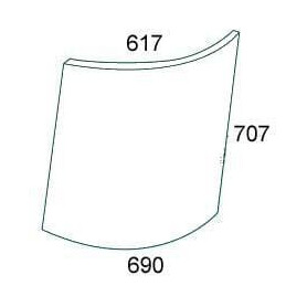 Vitre avant gauche supérieure UNIVERSEL R50755N