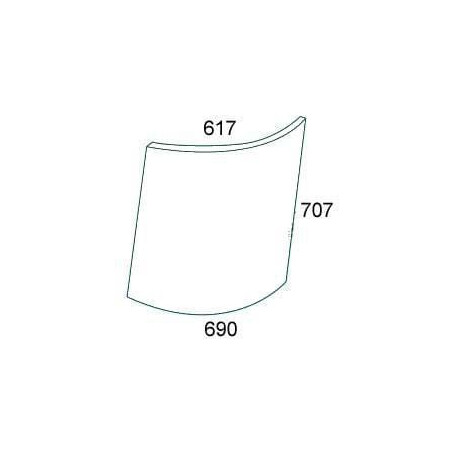 Vitre avant gauche supérieure UNIVERSEL R50755N