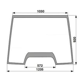 Vitre avant supérieure UNIVERSEL 134671098N