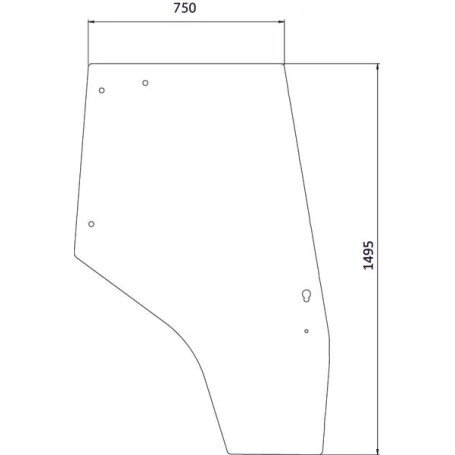 Vitre de porte droite UNIVERSEL 3825717M1N