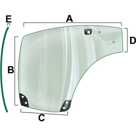 Vitre de porte droite VAPORMATIC VPM7424