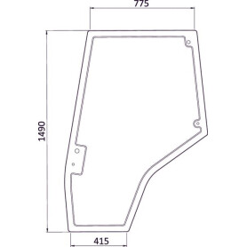 Vitre de porte gauche UNIVERSEL 4272774M1N