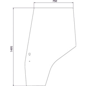 Vitre de porte gauche UNIVERSEL 3804659M1N