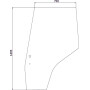 Vitre de porte gauche UNIVERSEL 3805643M1N