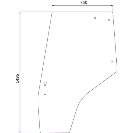 Vitre de porte gauche UNIVERSEL 3825716M1N