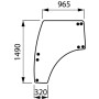 Vitre de porte gauche UNIVERSEL 3674696M1N