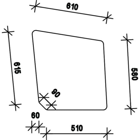 Vitre de porte UNIVERSEL D7716