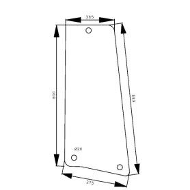 Vitre latérale UNIVERSEL D6917