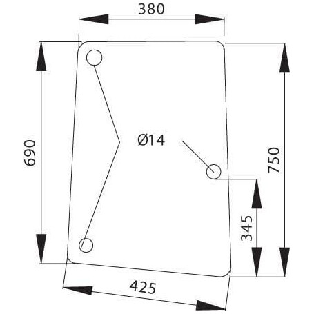 Vitre latérale UNIVERSEL D8183